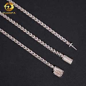 สร้อยคอแฟรนโก้ขนาด4มม. เครื่องประดับฮิปฮอปทำจากเพชรมออิสซาไนท์เย็นล็อค925เงินคิวบาเชื่อมโยงห่วงโซ่ผ่านเครื่องทดสอบเพชร - Product Image 5