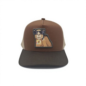 Custom Logo 5 Panel Trucker <b>Hat</b> Printed Design Low MOQ OEM Vintage Inspired Retro Outdoor Sports Cycling Beach Performance Mesh - Product Image 5