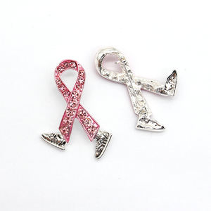 Broches personnalisées Ruban <span class=keywords><strong>rose</strong></span> d'<span class=keywords><strong>octobre</strong></span> pour la sensibilisation au cancer du <span class=keywords><strong>sein</strong></span>, jolie broche en forme de ruban, bijou cadeau - Product Image 2