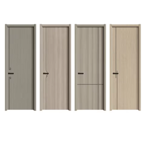 आधुनिक डिजाइन ठोस लकड़ी के इंटीरियर के लिए होटल लोकप्रिय wpc बेडरूम दरवाजे के लिए कारखाने थोक तैयार सतह के साथ - Product Image 6