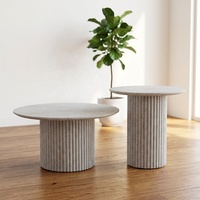 Hochwertiger Langlebiger Minimalistischer Wohnzimmer-Couchtisch Indoor-Couchtisch-Set aus MDF