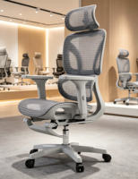 Chaise de bureau ergonomique en maille pour ordinateur, chaise de direction moderne pour bureau à domicile, pivotante, avec accoudoirs 3D réglables