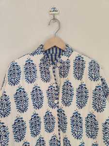 Veste matelassée en coton pour femmes, réversible, tendance, veste florale kantha pour femmes et filles, veste d'hiver et d'été, style bohème, longue et courte - Product Image 2