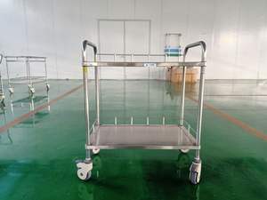 2ชั้น<span class=keywords><strong>304</strong></span>สแตนเลสรถเข็นเครื่องมือราคาสำหรับใช้ในโรงพยาบาล - Product Image 2