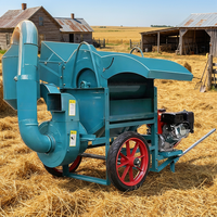 Batteuse automatique de riz et de blé avec moteur diesel et tamis vibrant pour usage agricole mobile