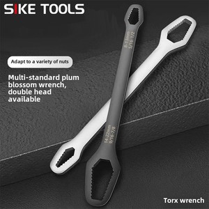 Chiave a doppio anello industriale multifunzione con foro esagonale 8-22mm in acciaio al carbonio per viti dadi personalizzabili - Product Image 5