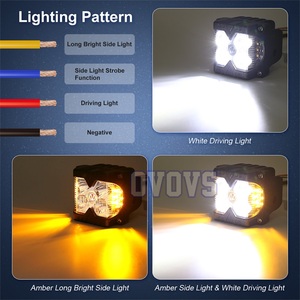 Luz de Trabajo OVOVS para Conducción Todoterreno con Luces Estroboscópicas Ámbar para Camiones, Camionetas, Carritos de Golf, SUV, ATV, UTV, 4x4, Furgonetas y Autocaravanas - Product Image 2