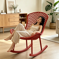 Fauteuil à bascule de luxe en plastique, chaise de loisirs pour balcon, fauteuil inclinable multifonction pour salon et chambre à coucher, canapé paresseux pour adulte