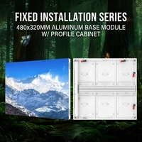 Écran LED d'affichage extérieur avant et arrière avec armoire en aluminium blanc P6.67