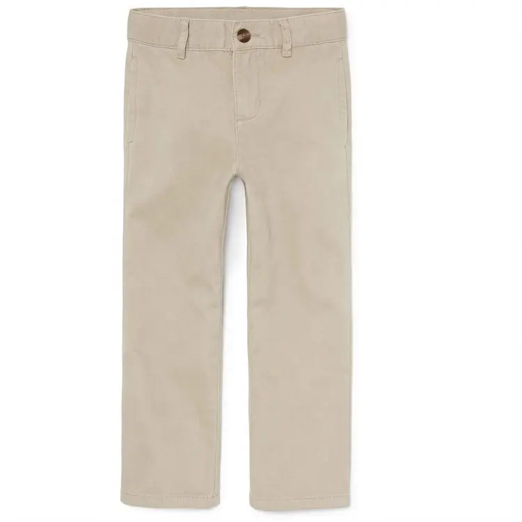 LF Children School Trousers Spring Casual Cheap Zipper Hot Sale School Uniform Khaki Pants