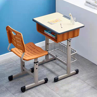 Bureaux et chaises d'étudiant modernes à prix de gros, design contemporain, hauteur réglable, ensemble de bureaux et chaises pour étudiants