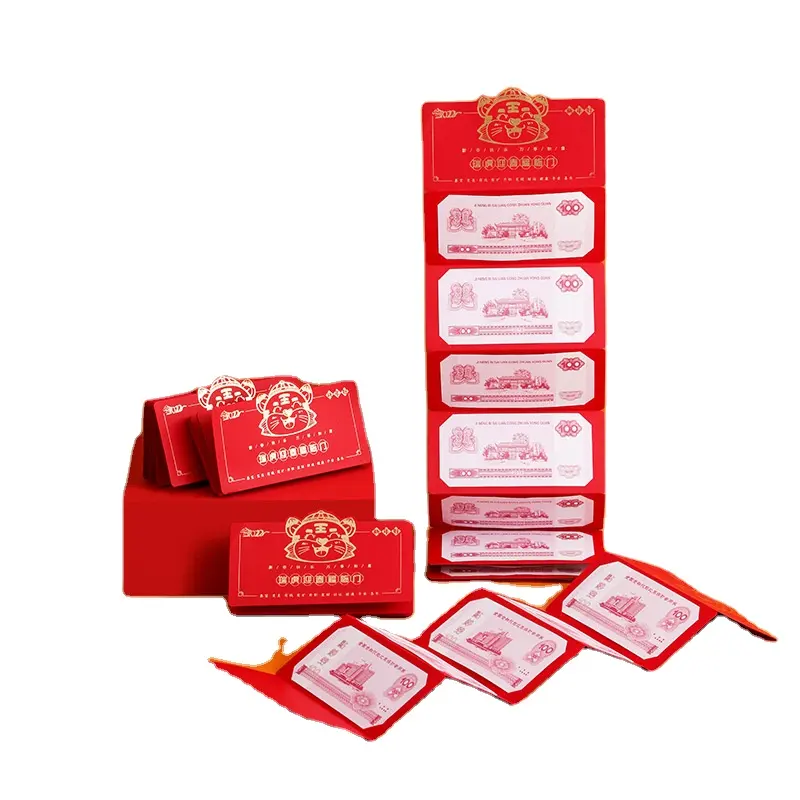 Enveloppes rouges personnalisées, lot de 10, Nouvel An Chinois, tigre rouge, Nouvel An Chinois, Hongbao