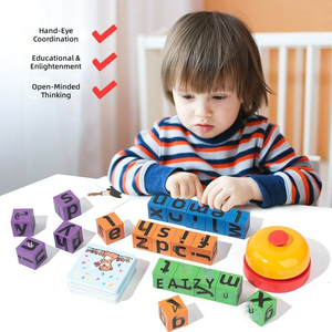 <span class=keywords><strong>Gioco</strong></span> Montessori in Legno per l'Apprendimento delle <span class=keywords><strong>Parole</strong></span>, Cubi Colorati per il Riconoscimento dell'Alfabeto, <span class=keywords><strong>Gioco</strong></span> Educativo per Bambini - Product Image 4