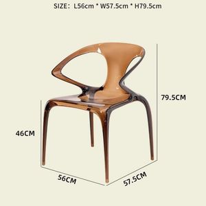 Yageli société nouvelle arrivée chaise acrylique personnalisée colorée transparente pour le ménage - Product Image 5