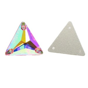 Strass in Vetro Triangolari Eco-Friendly con Fondo Piatto da Cucire per Costumi, Vendita all'Ingrosso - Product Image 4