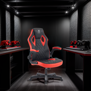 <span class=keywords><strong>Chaise</strong></span> de joueur <span class=keywords><strong>ergonomique</strong></span> à dossier bas en cuir, pivotante et réglable, de style course, en fer métallique, pour la maison <span class=keywords><strong>ou</strong></span> le bureau. - Product Image 2