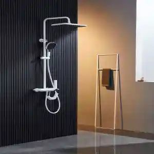 高級真鍮雨量シャワーミキサーセット壁掛けバスルームシャワーセットシステムピアノシャワー蛇口セットシステム
