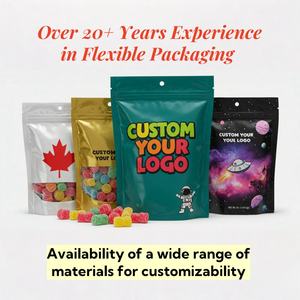 Custom Printed 3.5g Smell Proof Mylar Bags Food Grade Child Resistant Stand up Pouch for Dry Herb Storage - Product Image 3