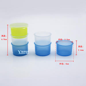 Gobelets à médicaments jetables tricolores avec couvercle, 20 ensembles pour le voyage, forme cylindrique - Product Image 2