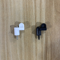 Clips de fixation pour moustiquaire en plastique noir et blanc 20mm*23mm, directement de l'usine, avec vis métallique.