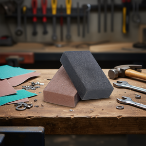 Fervi <b>Rubber</b> <b>Blocks</b> Abrasive Sanding <b>Block</b> For Metal Wood Polishing - Product Image 3