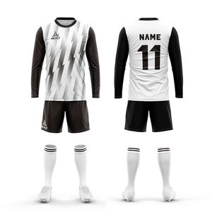 Maillot personnalisé à manches longues ensemble complet de l'équipe de Paris maillot de football équipe kit de football ensemble uniformes - Product Image 5