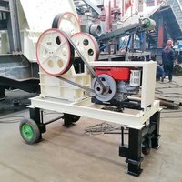 Prix usine Broyeur de pierre de gravier fin PE 250x400 concasseur à mâchoires diesel mobile Gold Ore avec convoyeur