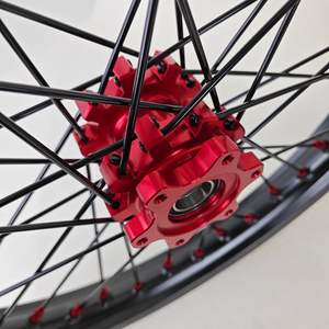 Nouvel ensemble de roues de moto <span class=keywords><strong>électrique</strong></span> tout-terrain en alliage d'aluminium Arctic Leopard Xe Pro Front 21/18 - Product Image 6