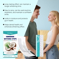 Bandes blanchissantes pour les dents à l'huile de coco, fraîches d'usine, pour un nettoyage efficace des dents, couleur personnalisée, usage domestique, nuancier de couleurs dentaires