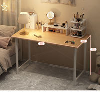 Meja Komputer Minimalis Modern 80cm, Meja Belajar Finishing Kayu Oak Terjangkau, Meja Tulis Sederhana Kecil untuk Kamar Tidur Asrama Mahasiswa
