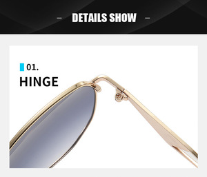 PRA Luxury 大框金属框设计师飞行员时尚太阳镜 UV400 复古设计师品牌男女偏光太阳镜 - Product Image 2