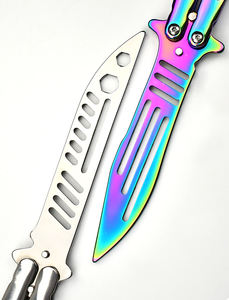 Coltello a Farfalla Pieghevole OEM con Lama non Affilata Personalizzabile Strumento Manuale da Allenamento EDC per Esercitazione Prezzo di Fabbrica Conveniente - Product Image 4