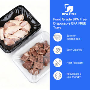 Barquette noire en plastique PP jetable pour viande, volaille, aliments surgelés, barquette standard pour supermarché - Product Image 5