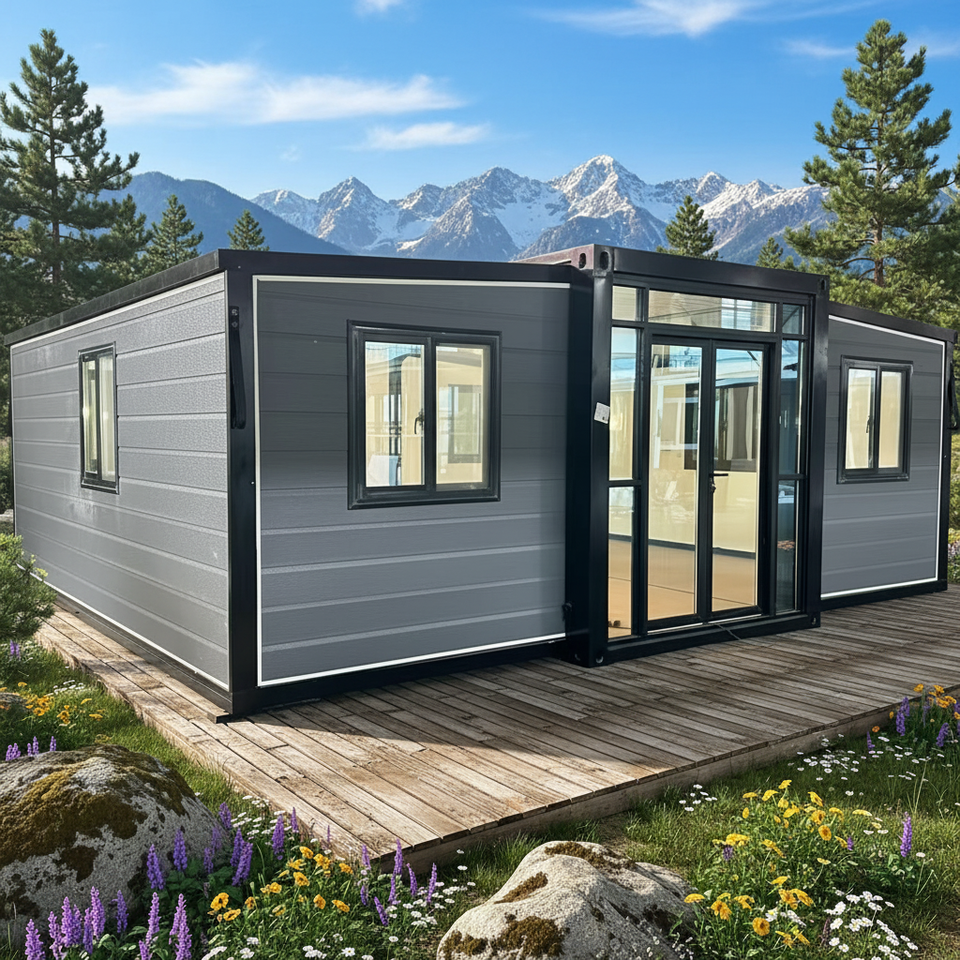 Ready Ship Prefabricated 40Ft 20Ft Steel Expandable Container House Two ...