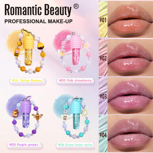 Aceite Labial que Cambia de Color de Marca Privada con Cadena, Aceite Labial Vegano de Alta Calidad al por Mayor, Bajo MOQ, Hidratante y con Sabor - Product Image 2