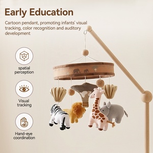 <span class=keywords><strong>Mobile</strong></span> de <span class=keywords><strong>lit</strong></span> bébé en peluche, animaux de la <span class=keywords><strong>jungle</strong></span>, décoration suspendue pour berceau, cadeau de naissance, girafe, zèbre - Product Image 5