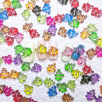 Breloques 3D en résine Kawaii Poissons tropicaux pour nail art, accessoires pour ongles créatures marines, décoration d'ongles poisson-clown coloré pour faux ongles
