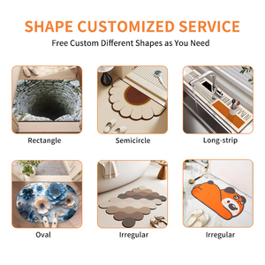 Tappetino <span class=keywords><strong>da</strong></span> <span class=keywords><strong>Bagno</strong></span> Personalizzato Irregolare, Lavabile, Antimacchia, Antiscivolo con Base in Gomma <span class=keywords><strong>per</strong></span> Interni, <span class=keywords><strong>Bagno</strong></span>, Doccia, <span class=keywords><strong>Vasca</strong></span> - Product Image 5