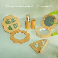 WeWood-Palette d'ombres à paupières compacte Blush personnalisée fabriquée au Vietnam Boîtes en bambou en bois de poudre pressée végétalienne sans cruauté