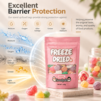 Sacs d'emballage alimentaire flexibles personnalisables pour bonbons, sachets souples à fond plat pour aliments