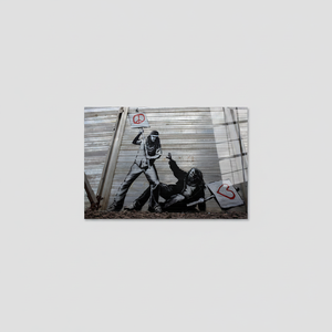 Lienzo Impreso: Banksy Paz vs Amor - Decoración Abstracta de Arte Callejero, ARTE EN VIDRIO TEMPLADO - Product Image 2