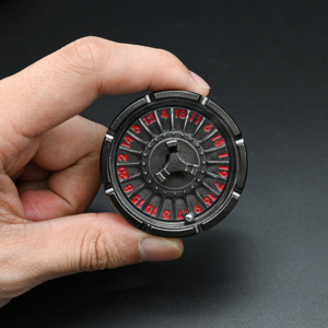 Dado D20 de metal estilo <span class=keywords><strong>casino</strong></span> con personalidad, para DND, con punto negro giratorio, con caja de papel para dados, para juegos de mesa, al por mayor - Product Image 3