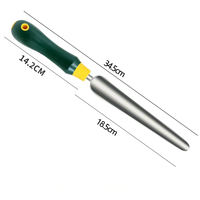 Sarcloir manuel étroit en acier inoxydable avec manche en PP durable et antirouille, outil de transplantation et de désherbage pour le jardin et l'élimination des crevasses de pots