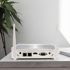 Mini PC avec Intel Core I3-5005U 8GB DDR3L 256GB MSATA SSD VGA double affichage 2 * RJ45 Giga LAN Win 10 prise AU sans ventilateur - Product Image 2