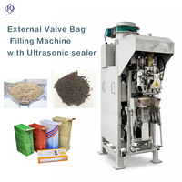 Machine de remplissage de sacs à valve externe 25 kg pneumatique pour poudre chimique avec système de pesage et fonctionnement à faible émission de poussière