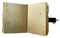 Carnet en cuir « Livre des sorts » avec papier à bords festonnés, Grimoire du Troisième Œil, Journal en cuir vintage, Livre des Ombres