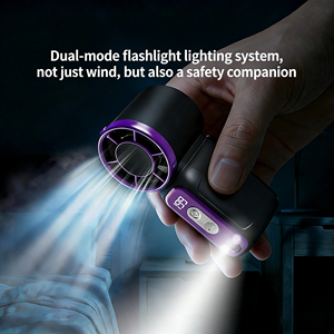 Nuevo mini ventilador de mano recargable, de bolsillo, de alta potencia, portátil, con turbina de alta velocidad. - Product Image 4