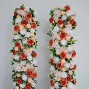 Luxe Soie Artificielle Bourgogne Rose Longue Fleur Coureur Mousse Titulaire Chic <span class=keywords><strong>De</strong></span> Mariage Événement Lieu Table Décoration Fournitures - Product Image 3