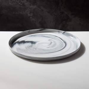 Marble Finished Tabletop Decor Serving Platter Home Hotel Weddings Offices Decorative Plating Serving <b>Tray</b> - Product Image 5