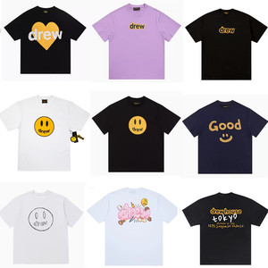 T-shirt classica a maniche corte in puro cotone da uomo e da donna, modello ampio per coppie, con lo stesso sorriso di Bieber, di un marchio trendy. - Product Image 5